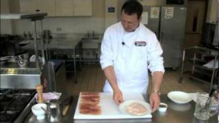 Recipe for Hake Fillets Wrapped in Parma Ham with a Confit of Tomatoes [upl. by Lavoie]