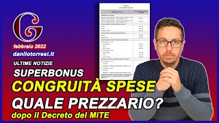 SUPERBONUS 110 ultime notizie  quale prezzario utilizzare dopo il Decreto MiTE [upl. by Burner]