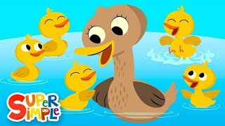 Five Little Ducks  Kids Songs  Super Simple Songs  children songs  ducks  kid956 [upl. by Aranat212]