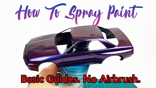 How to Spray Paint a Model car 124 scale Clear coatcolour paints [upl. by Veronika]