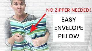 Envelope Pillow Cover Tutorial  Fast and Easy Sewing Project [upl. by Wolcott]