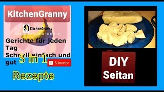 Seitan Fleischersatz zu 100  🍝 🍜 🍲 3 Rezepte aus 840g gekocht gesunde Alternative die sättigt [upl. by Lirba979]