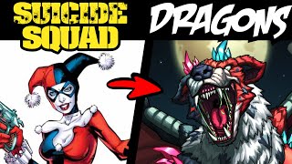 What if SUICIDE SQUAD Characters Were DRAGONS Lore amp Speedpaint [upl. by Godfree292]