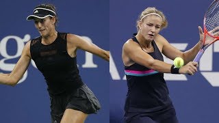 THE MUs BATTLE Muchova vs Muguruza US Open 2018  Nice rally [upl. by Bennet]