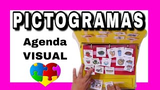 Agenda Visual Libro de comunicación con PICTOGRAMAS para niños con Autismo  PECS [upl. by Llertnor]