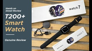 T200 Plus Smart Watch HandsOn Review  Low Budget Series 7 Smart Watch Below 1500 [upl. by Eirrac877]