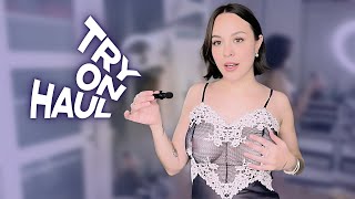 A transparent dress from Intimissimi  TRY ON Haul by Sofia Alba [upl. by Htinnek861]