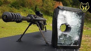 Will Bulletproof Glass Stop A 50 Cal slow motion Richard Ryan [upl. by Attenborough]