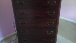 DIY Refinish a Wood Dresser MY Easy Way [upl. by Idalla]