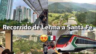 Recorrido del Tren Interurbano México  Toluca rumbo a Santa Fe desde ventana [upl. by Leiria]