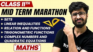 Complete CBSE Maths  Class 11th  MID Term in One Shot  Marathon Series 🔥 [upl. by Naujal]