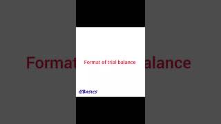 Trial BalanceRules formataccounting trialbalance finance education exam [upl. by Fai]