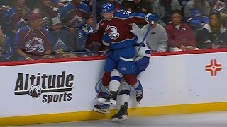 Matt Stienburg Gets Ejected For Hit On Erik Cernak [upl. by Tnert322]