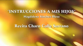 CHARO CALLE  Recita poema de Magdalena Sánchez Blesa [upl. by Nyrrat]