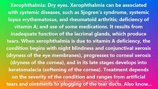 Xerophthalmia  Medical Meaning and Pronunciation [upl. by Savina]