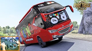 Bus Yatno Mengalami Rem Blong Dan berakhir Terjun Bebas  ETS 2 Bus Mod Indonesia [upl. by Petula212]