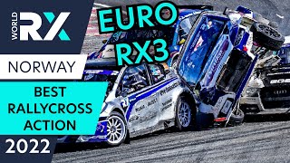 Best Euro RX3 Rallycross Action  Ramudden World RX of Norway 2022 [upl. by Saire]