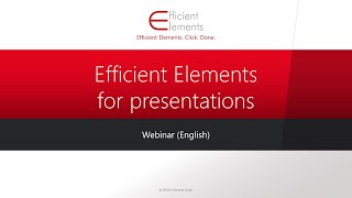 Efficient Elements for presentations  Webinar English [upl. by Nylasoj595]