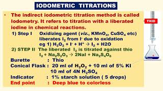 IODIMETRIC  IODOMETRIC TITRATIONS Differences with examples method Procedure [upl. by Carnay250]