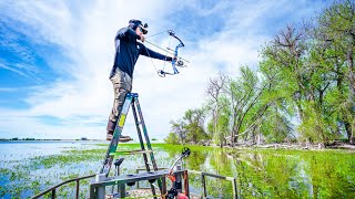 BOWFISHING from a LADDER  SNAKES amp MORE [upl. by Tila707]