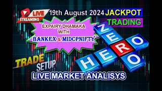 🔴19 AUGUST ZERO HERO LIVE TRADING  NIFTY  BANK NIFTY livetrading liveanalysis intradaytrading [upl. by Hudson]