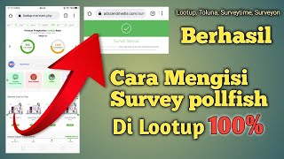 Tutorial Mengerjakan Survey Pollfish  Lootup [upl. by Gabrielli]