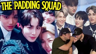 BTS Jimin With The Padding Squad Ha Sungwoon Taemin Timoteo Kai Kwon Ho Ravi REACTION [upl. by Eyr]