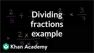 Dividing fractions example  Fractions  PreAlgebra  Khan Academy [upl. by Ayotnom753]