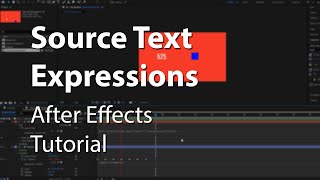 Source Text Expressions in After Effects  Tutorial [upl. by Durand]