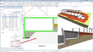 Allplan Add On Baugrube  Schnittdarstellung [upl. by Colston]