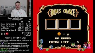 20552 Super Mario AllStars  All Four Warpless speedrun [upl. by Monteria]