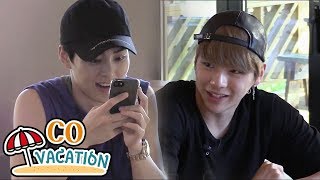 CoVacation Xiumin amp Daniel Xiumins Googling Daniel 20170910 [upl. by Medin]