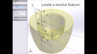 SolidWorks 2014 Tutorial to create a PestleMortar Sketching Tips 3D Printing ready HD [upl. by Irac]