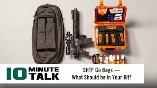 10MinuteTalk  SHTF Go Bags — What Should be in Your Kit [upl. by Eimaral208]