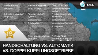 Handschaltung vs Automatik vs DSG Doppelkupplungsgetriebe SchaltgetriebeHandschaltung vor dem Aus [upl. by Haggerty11]