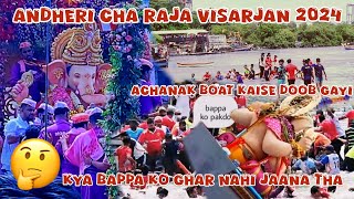 Andheri cha raja ganpati visarjan at versova beach ganpativisarjan accident at madh jettykokavlogs [upl. by Silvia472]