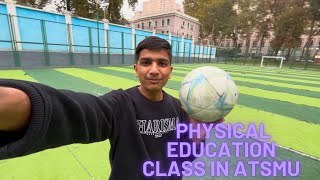 Physical Education class in Avicenna university  MBBS students life in Tajikistan [upl. by Lewse]