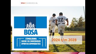 Webinar BOSAsubsidie 2024 tm 2028  Sportsubsidienl [upl. by Burnley36]