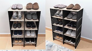 DIY SHOE RACK with WASTE PAPER  How to Make a Paper Shoe Rack [upl. by Ahnavas]