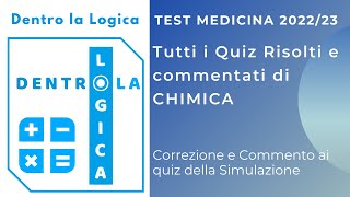 Test Medicina 202223 domande di Chimica [upl. by Sivrat392]