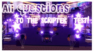 😱 All Answers To The Scripter Test EASY  Royal High 2021 New Years Event ✨  wayyox 💖 [upl. by Doggett]