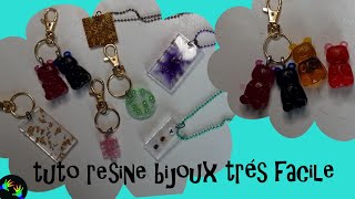 Tuto Résine Epoxy Pendentif Collier ou PorteclésDes idées simple et Facile 1 [upl. by Kendricks405]