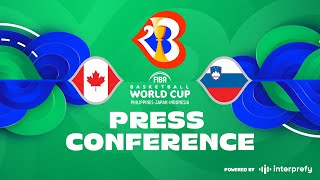 Canada v Slovenia  Press Conference  FIBA Basketball World Cup 2023 [upl. by Malamut]