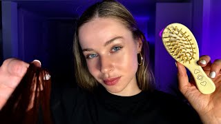 ASMR Pampering You For DEEP Sleep 💤  Hair Wash amp Styling Wooden Makeup Layered Sounds [upl. by Timi932]