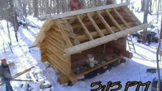 Lean2 Rescue Bear Lake Build Adirondacks NY [upl. by Amaral161]