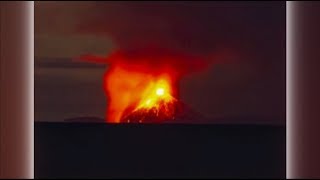 Anak Krakatoa tsunami Indonesia  BBC News  23rd December 2018 [upl. by Suruat]