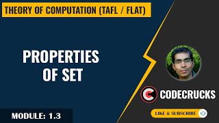 003  Properties of Set  involution  associative  Distributive TOC by Mahesh Goyani  CodeCrucks [upl. by Ayle]