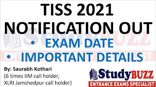 TISS 2021 notification is out Exam is on 20 February 2021 [upl. by Levina]