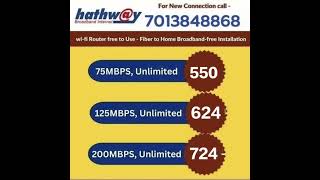 Hathway Broadband Internet hathway hydarabad hathwaybroadband Contact 7013848868 [upl. by Wenoa934]