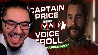 Azerrz  CAPTAIN PRICE VOICE TROLLING ON MODERN WARFARE 3  quotWhats Happeningquot  REACTION [upl. by Odranreb152]